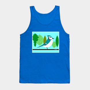 Minimalist Original Blue Jay Art Tank Top